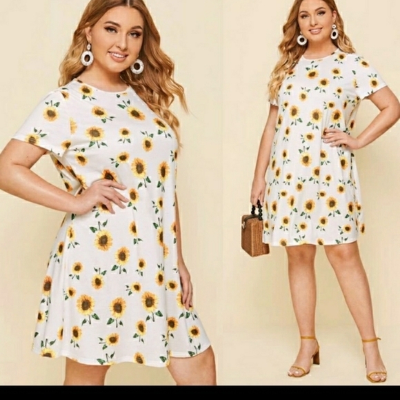 Plus sz 16 sunflower 🌻 dress - Picture 4 of 16